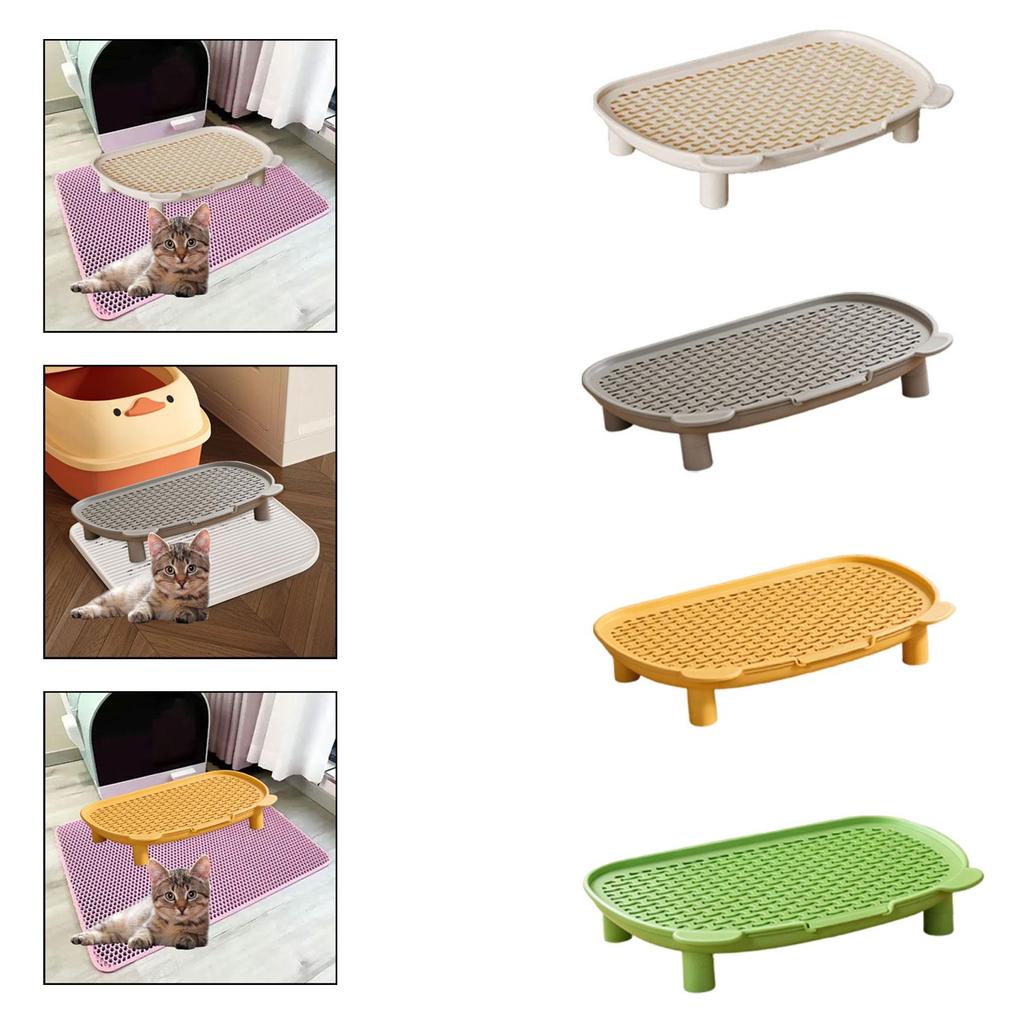 Cat Litter Catcher Stair Easy Clean Removable Double Layer Ramp for Indoor Elderly Cats Litter Control