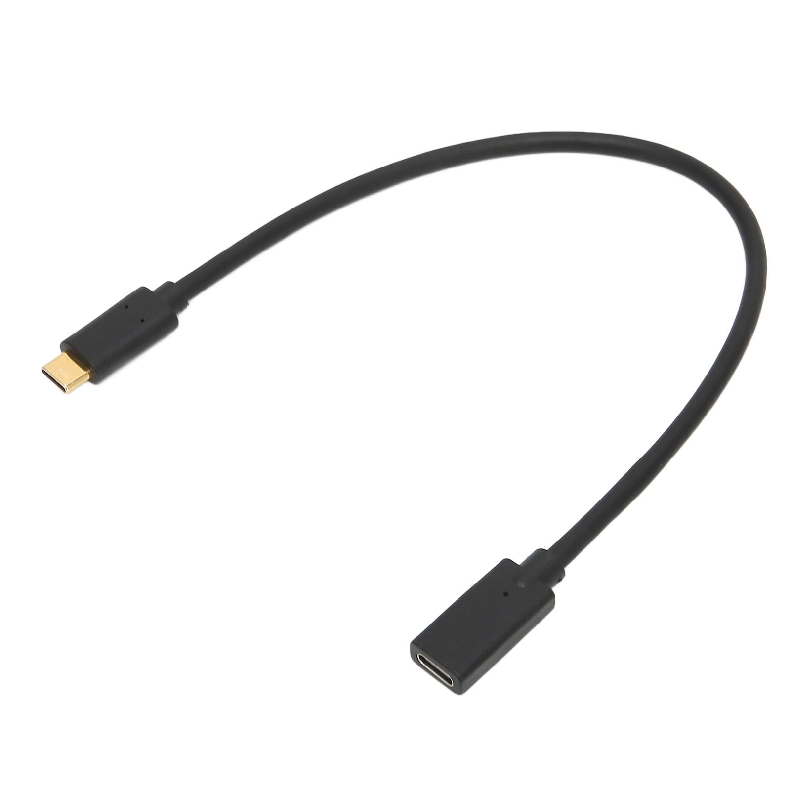 TypeC to TypeC Cable 10Gbps USB 3.1 Fast Charging ABS TypeC Female to TypeC Male for NaMacBook Pro for (0.300CM 1.0ft )