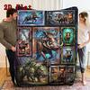 Cybernetic Boar Gallery 2D Flat Pattern Flannel Blanket, High Quality All Seasons, Home Decor, Warmth and Comfort, Perfect for Christmas Gifts.