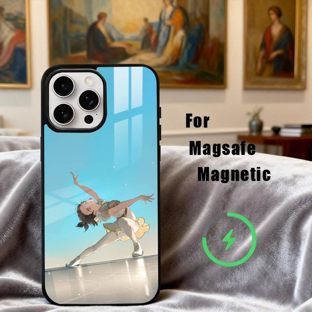 Skating Anime M-Medalist Phone Case For iPhone17,16,15,14,13,12,11 Plus,For Magnetic Wireless Charge Cover