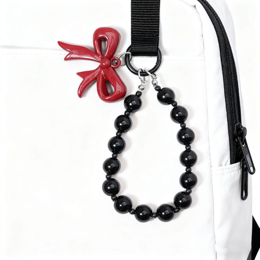Heart-Shaped Chain Pendant Phone Case & Wrist Strap with Lanyard