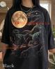 Velociraptor Raptor Dinosaur Lover Comfort Colors® Tshirt, Full Moon Night Prehistoric Animal Jurassic Wildlife Nature Vintage Bootleg Tee