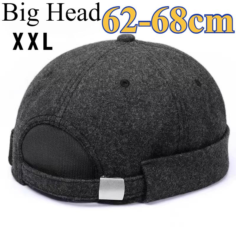 Big Size Wool Beanies Dad Felt Hip Hop Beret Men Sailor Hats Women Warm Winter Hat Men Hip Hop Skullies Caps 65CM large Size