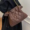 Rhombus chain bag women's large-capacity 2025 new autumn and winter leisure shoulder messenger bag commuter tote bag
