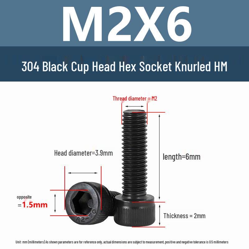 Yigu 304 Stainless Steel Hex Socket Cylindrical Head Screws: M2-M5 Bolts, M6-M12 Screws