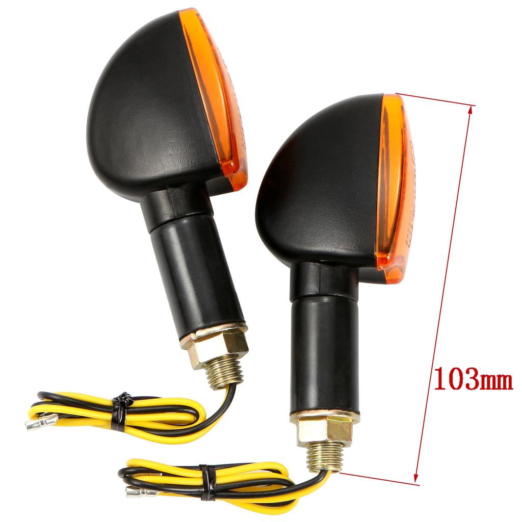 2 Pcs Universal Motorcycle Turn Signal Indicators Light Amber Flashers Lighting Motorbike Lamp Super Bright Custom Tail Light