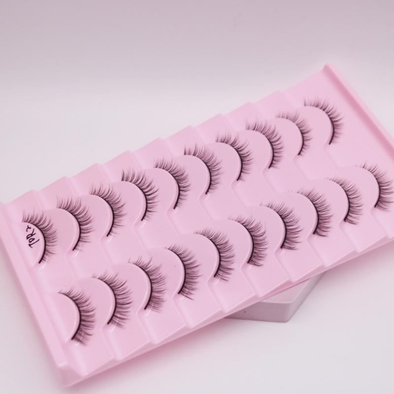 Private Label False Lashes 10 Pairs 3d Faux Eyelashes Natural Styles Makeup Mink Eyelash