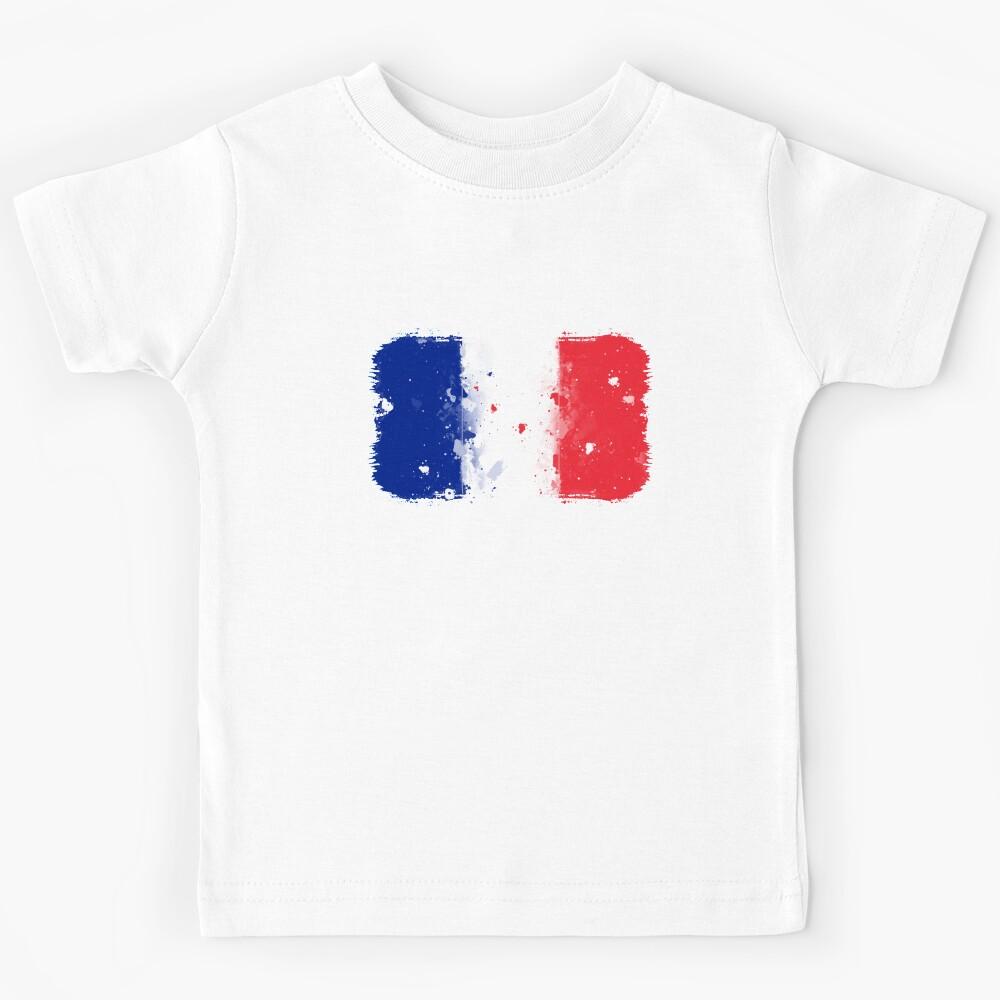 France Grunge Flag Kids T-Shirt 120