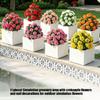 Realistic Simulation Plastic Begonia Floral Stake Artificial Green Plant For Garden Patio Porch Front Yard Landscaping