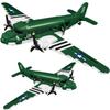 NEUES Transportflugzeug Baustein WW2 US-Militär C-47 Skytrain Transportflugzeug Propellerflugzeug Modell Spielzeug für Jungen Geschenk