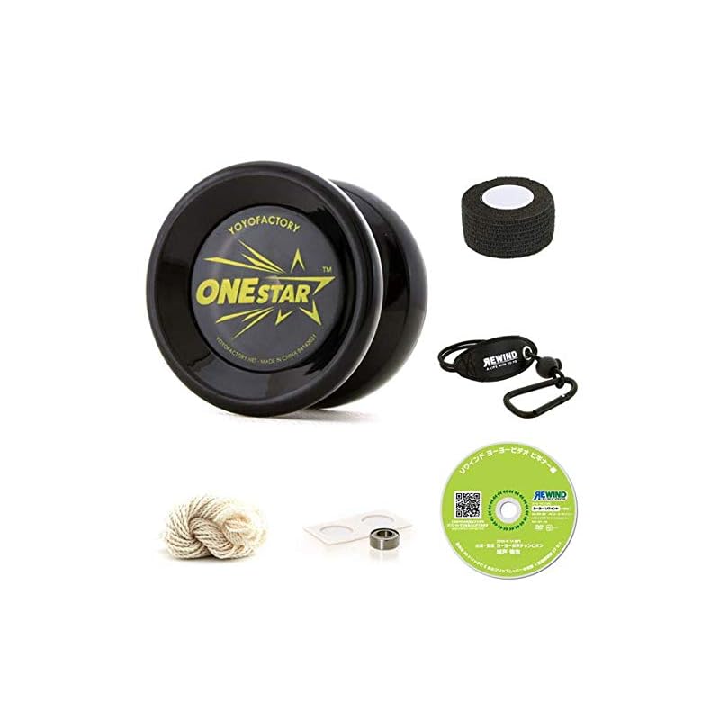 Yoyo One Star Beginner s DVD included (Starter Set - Clear Black) by Yoyo Factory
