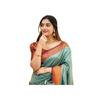 Flosive Women' Present Banarasi Soft Lichi Silk Saree Beautiful Jacquard Rich Pallu Design Work Zari Woven Kanjivaram