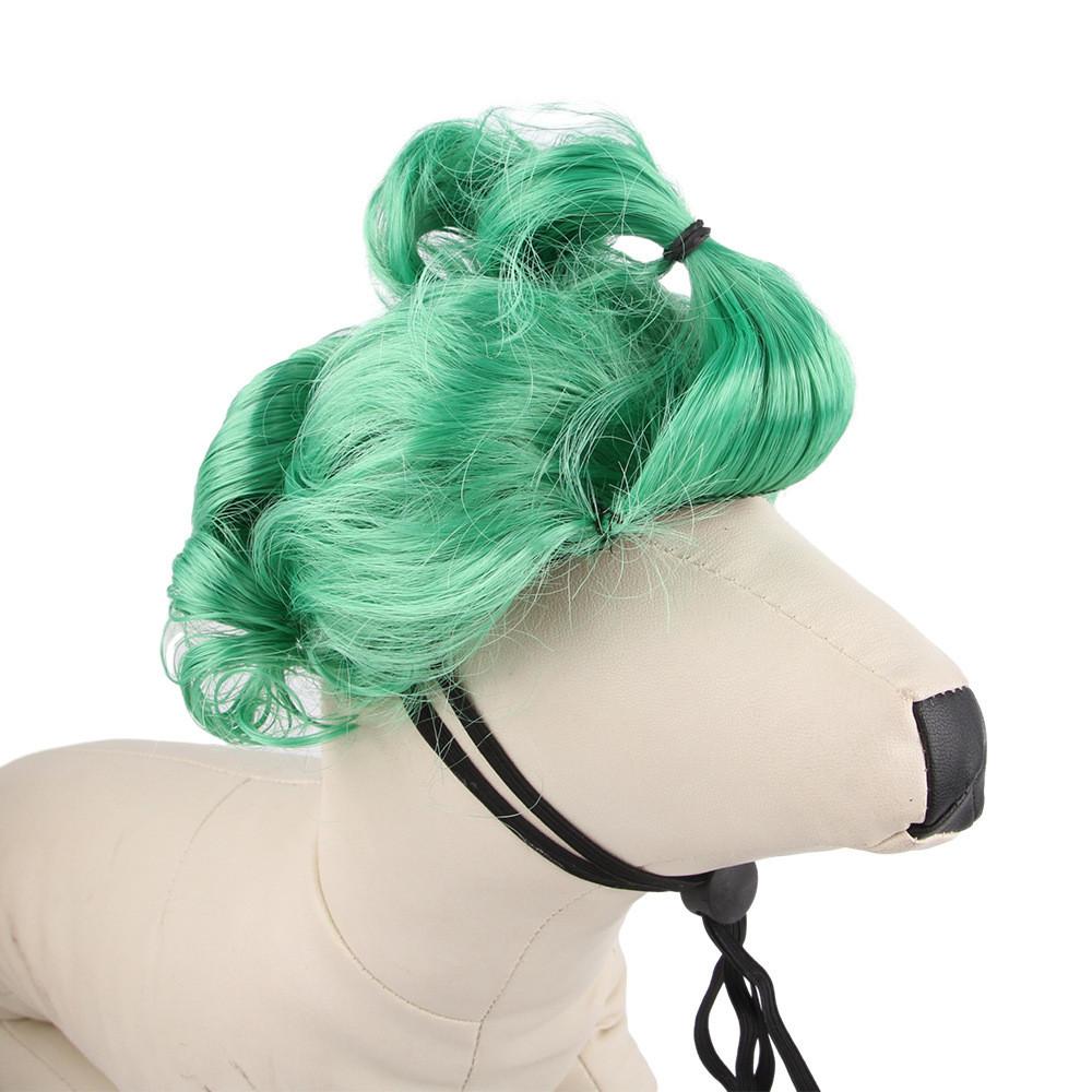Adorable Green Princess Style Dog Cat Costume Wig Headpiece For Fun Photography
