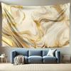 1pc Gold Abstract Art Pattern Tapestry, Polyester Fabric, Machine Washable, Suitable for Bedroom and Living Room Decoration.