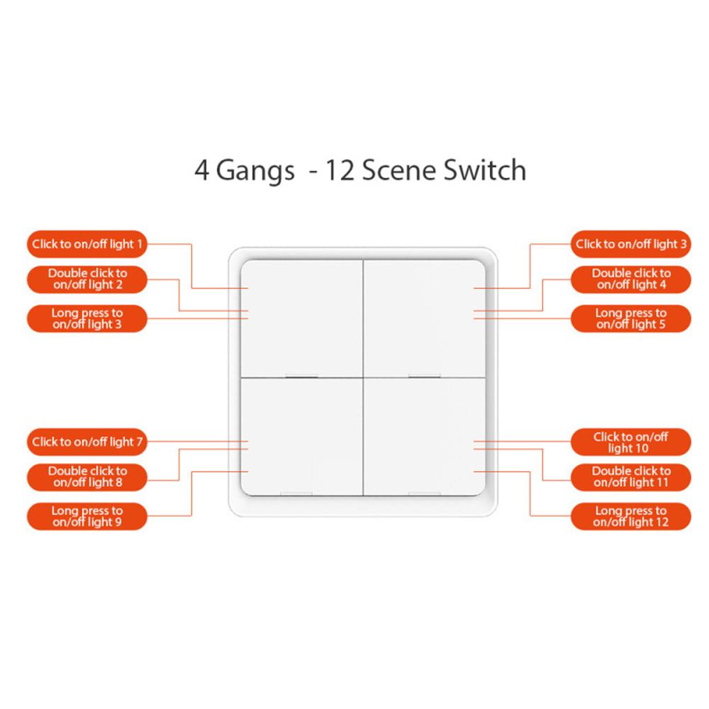 Zigbee Smart Wireless Switch Wireless Button for Smart Home Devices