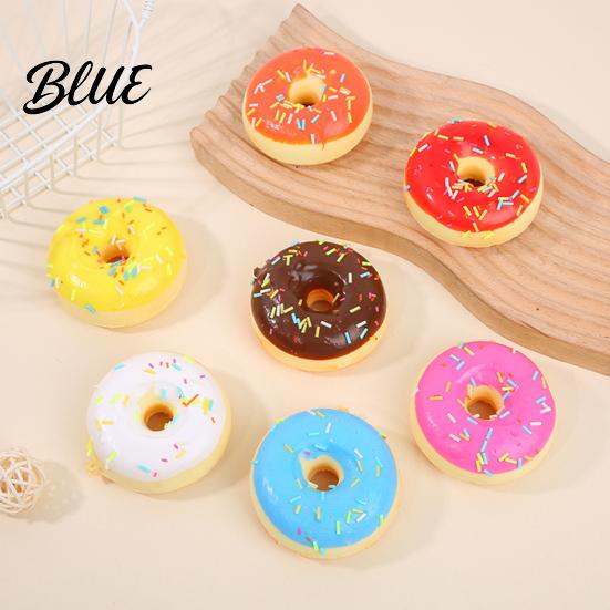 Realistic Donut Toy Squeeze Soft Slow Rebound Stress Relief 7cm Cute Reliever Simulation for Kids Adults Desktop Decoration Baking Prop Photo