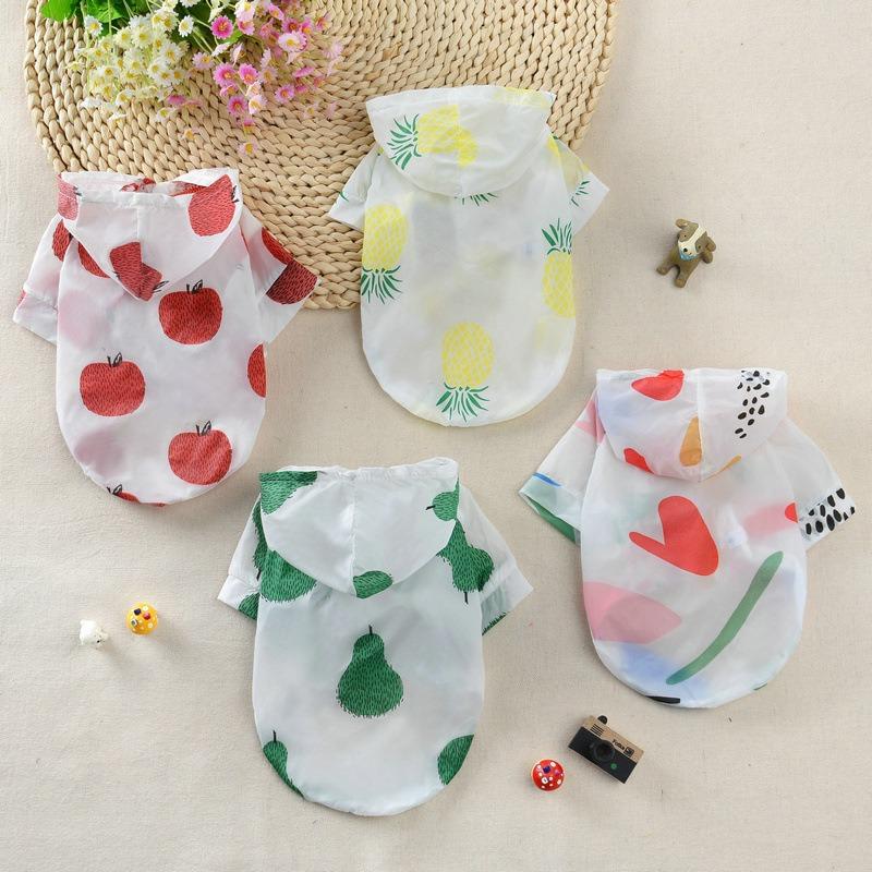 Pet Sunscreen Clothes Summer New Dog Teddy Cat Hair Bucket Supplies Shirt Dog Sunscreen Clothes with Hat