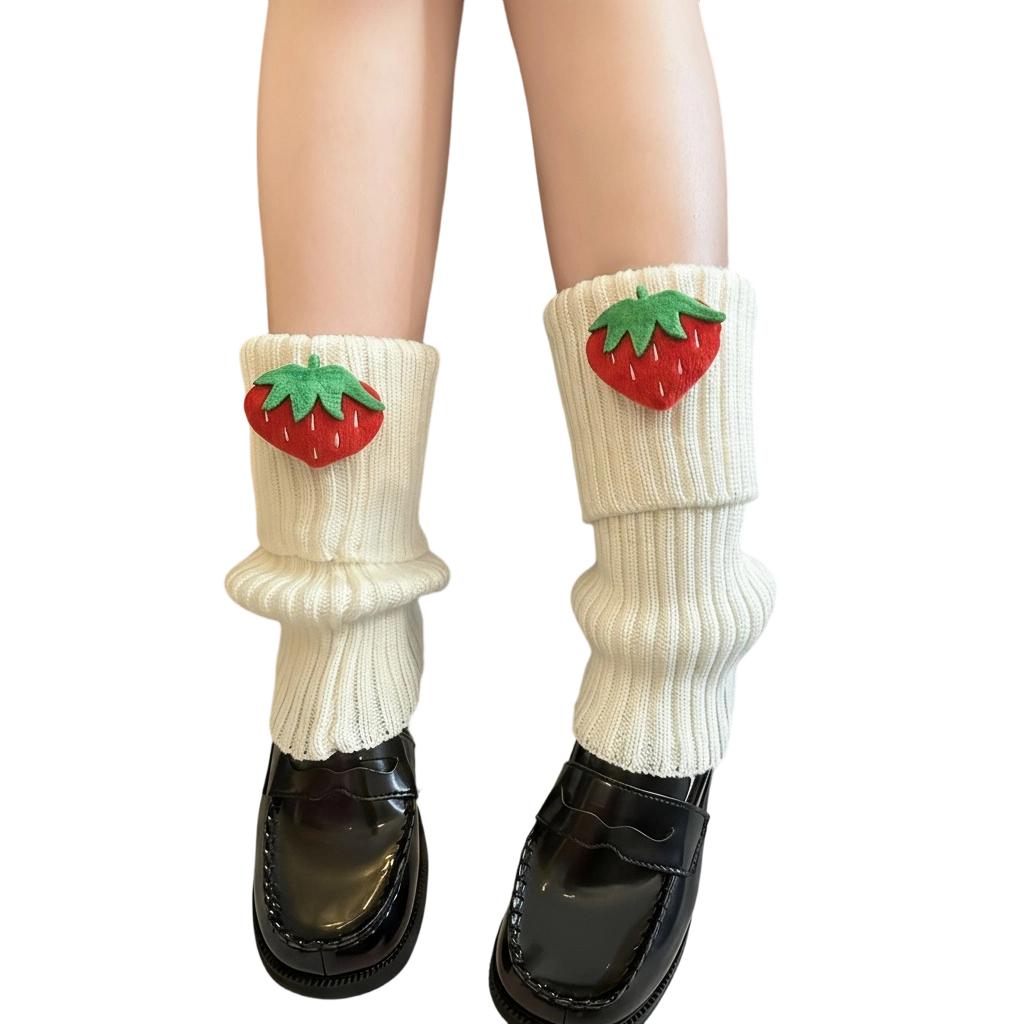 Nonslip Ribbed Socks Stacked Design Practical Polyester Leg Warmers For Jfashion Enthusiasts And Daily Wear