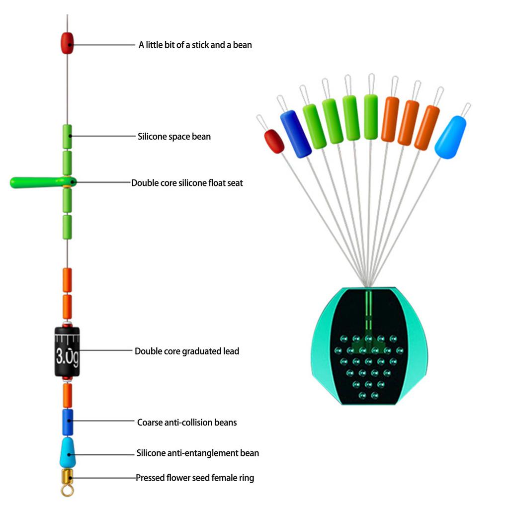 Silicone Fishing Float Stop Stoppers Rig Buffer Connector Fishing Float Fishing Bobbers Fishing Tackle Accessories