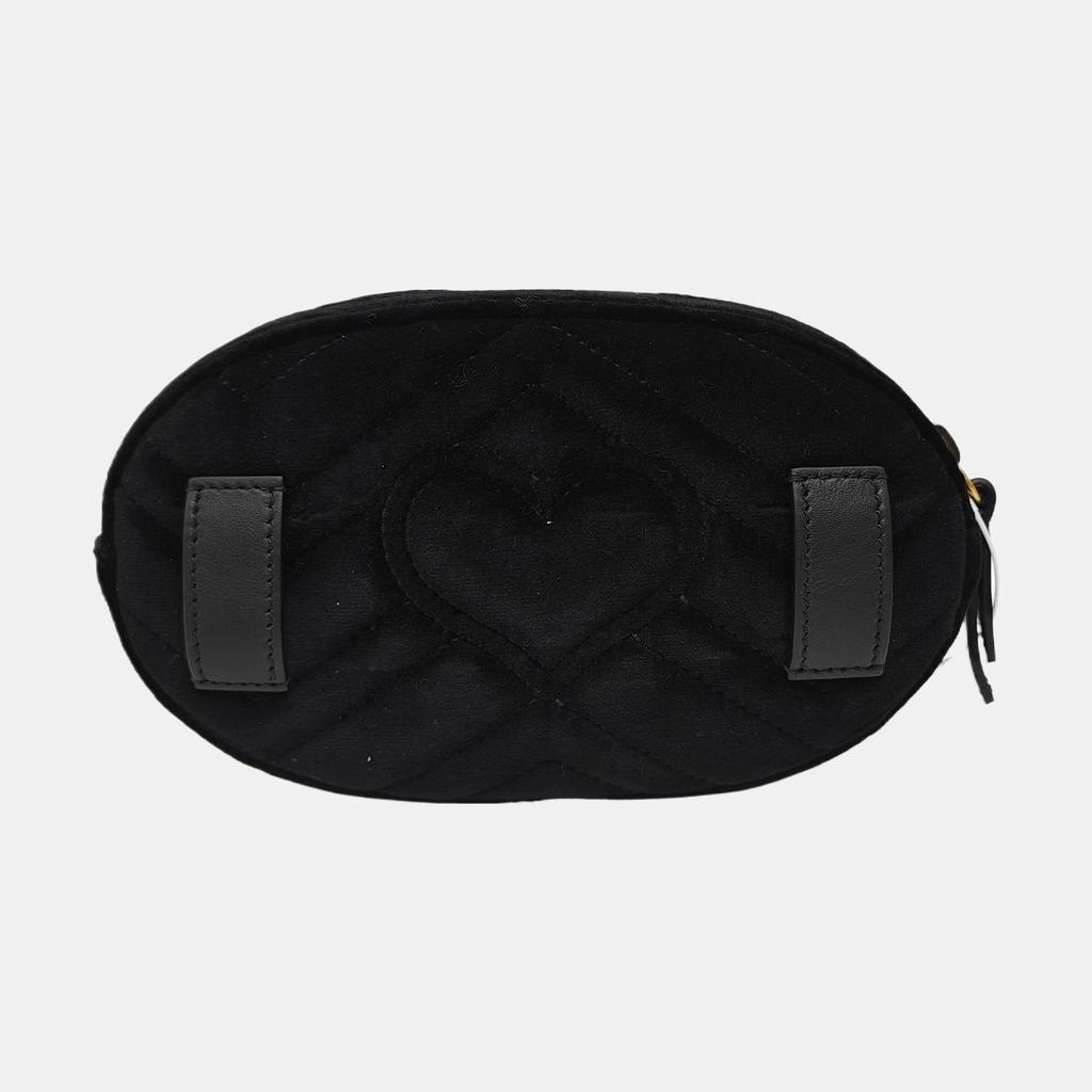 [Gebraucht] Marmont Gold Logo gesteppte Samt Brusttasche - Ausgezeichnet #1SOAGBP