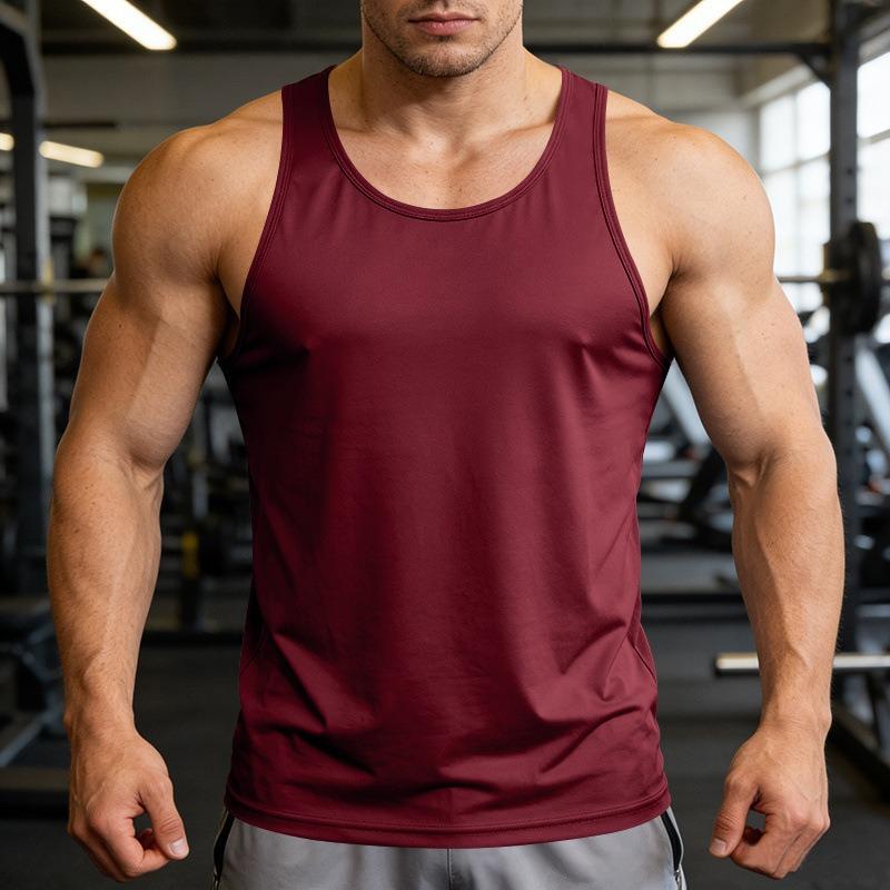 Men U Neck Sleeveless Tank Top Soft Breathable Multi Color Summer Fitness Casual Undershirt Tops