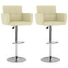 Day and Night - Day and Night Kitchen Stools 2 Units Cream-colored Synthetic Leather