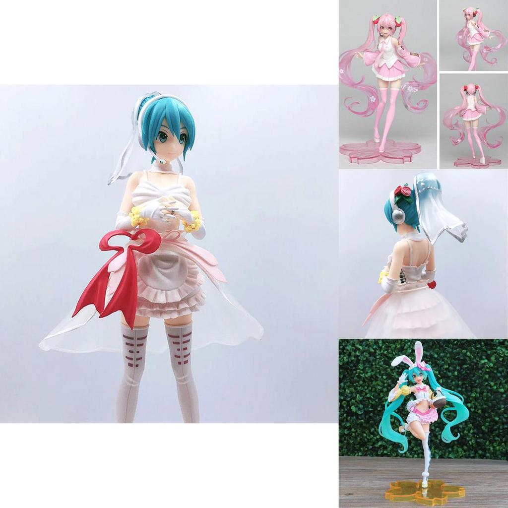 Hatsune Miku Cartoon Virtual Singer Manga Statue Figurines Stunning Collectible Model Toy