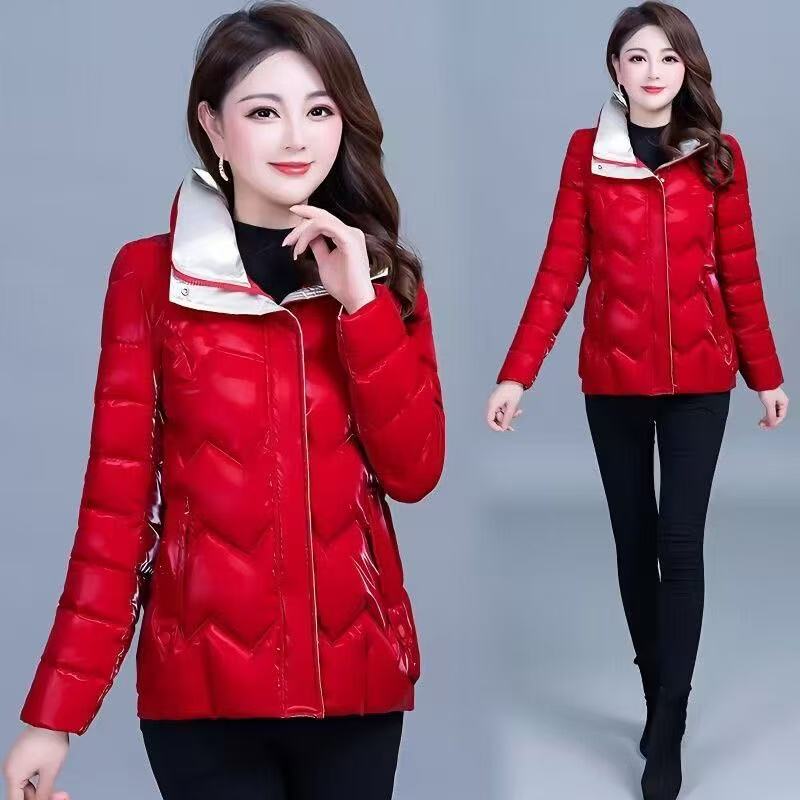Winter New Arrival Shiny Bight Down Cotton Jacket for Women Thick Fashionable Coat