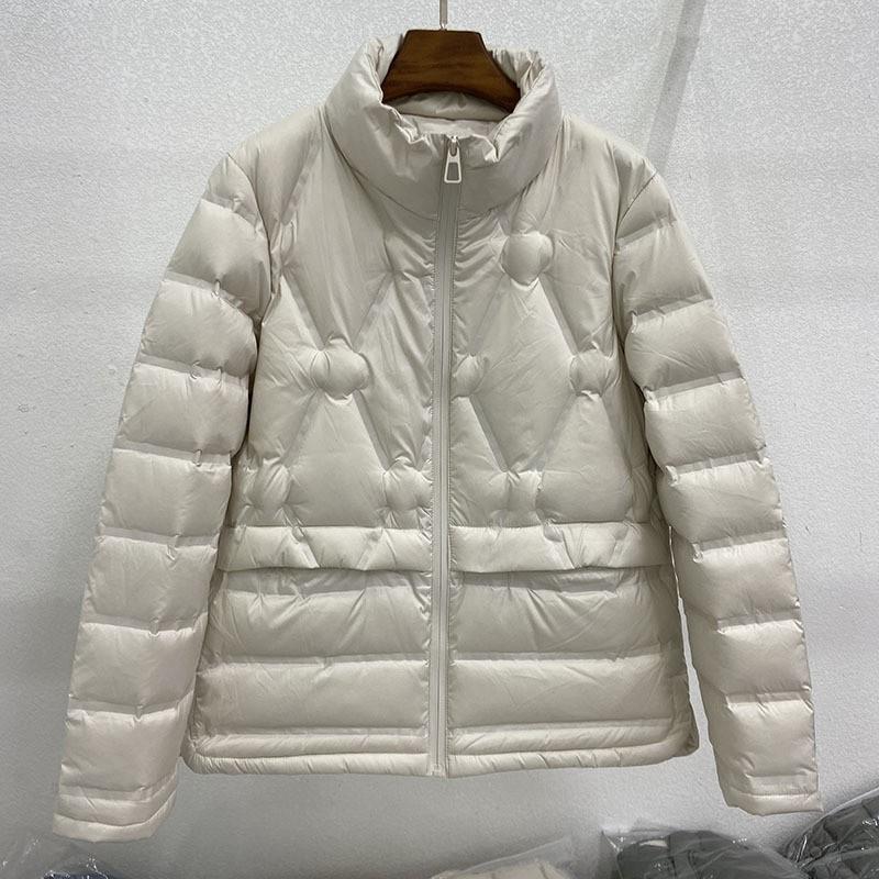 Womens Lightweight Puffer Jacket Short Loose Fit Stand Collar Warm Down Coat Winter
