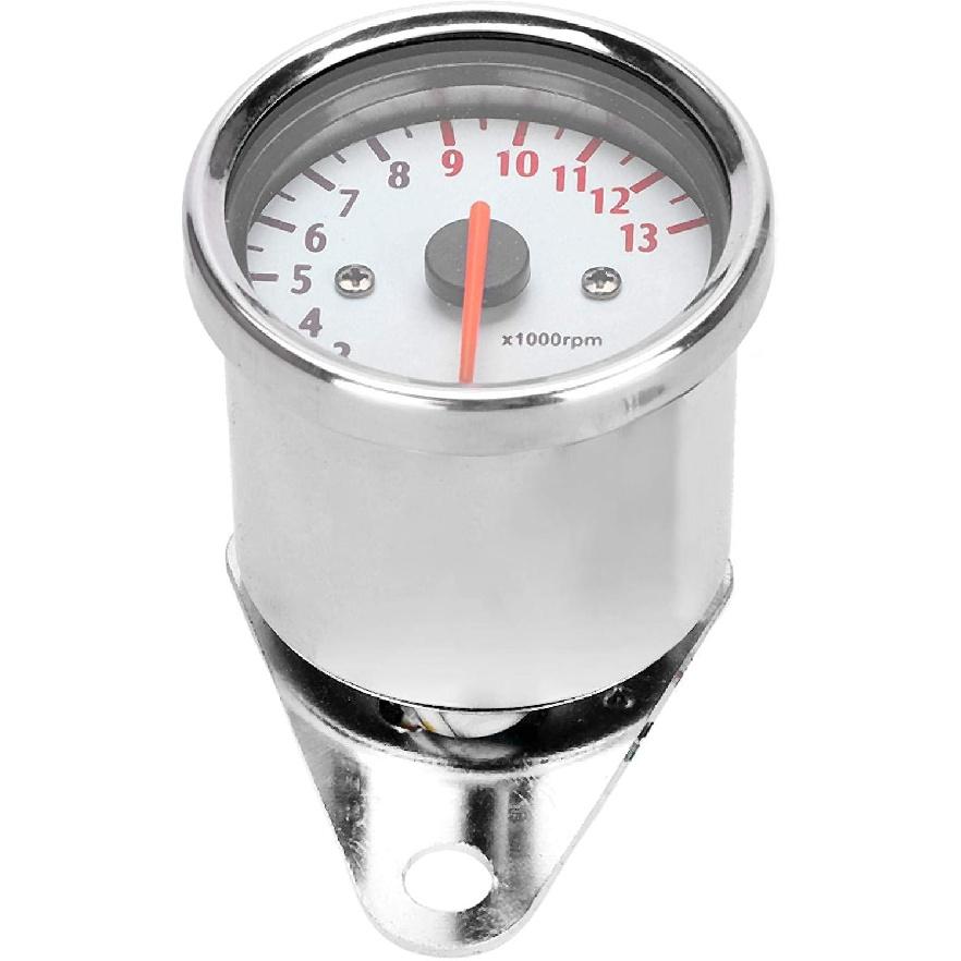 Motorcycle Tachometer 0-13000rpm/min Electronic Tach Meter Gauge LED Display for DC 12V Motorcycle