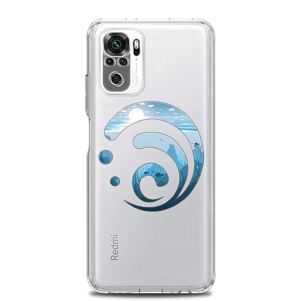 Süße Genshin Impact Logo Handyhülle für Xiaomi Redmi Note 11 9S 9 8 10 Pro 7 8T 9C 9A 8A K40 Pro 11T 5G Silikon Clear Cover