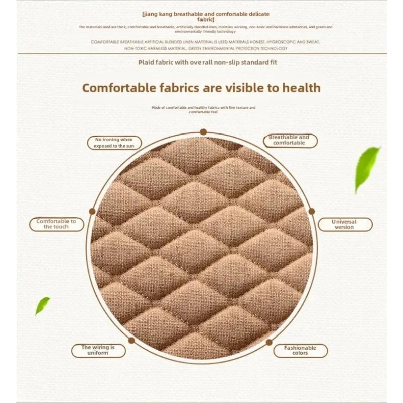 Breathable Linen Seat Pad for Car – Slip-Resistant Bottom Cushion Only, Uses in Most Vehicles Year-Round Comfort