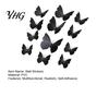 Halloween Theme Wall Accents 12Pcs 3D Black Butterfly Stickers, Removable PVC Decals for DIY Stickers Home Decor Party Decor, Self Adhesive