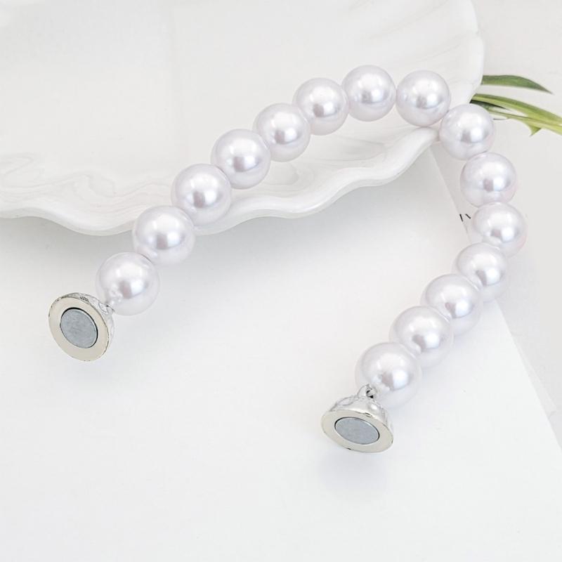 Secure Magnetic Curtain Ties Elegant Pearls Accents Durability Materials For Window Sheer & Drapery