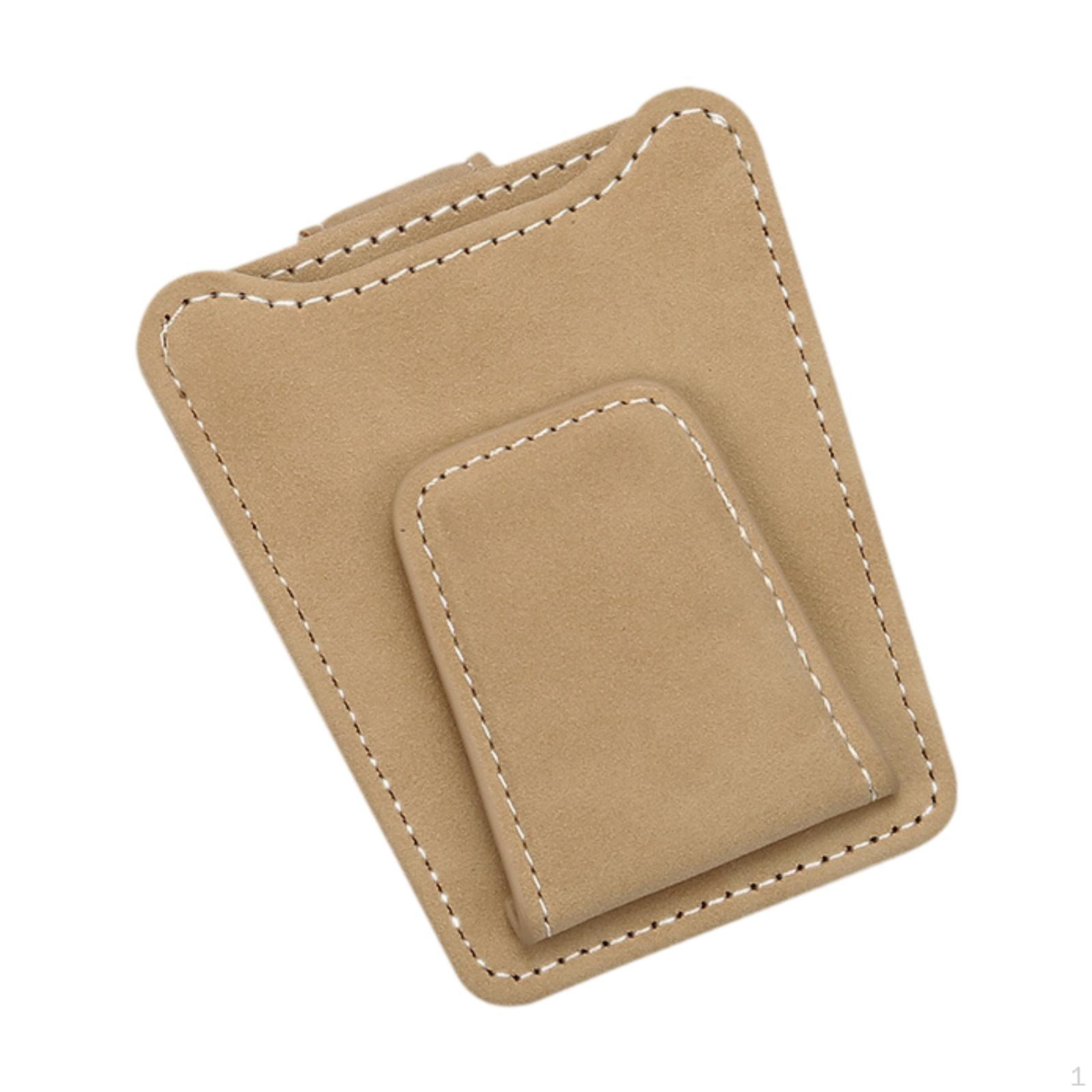 

Sunglasses Holder for Car Glasses Clip Easy Installation Hanger Practical with Ticket бежевий