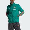 adidas MUFC Lässige Mode Einfache Atmungsaktive Jacke Herrenjacke Grün IQ1537