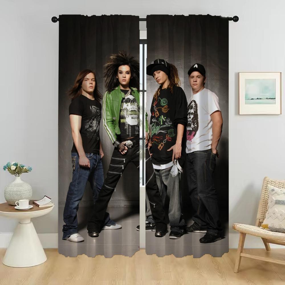 

Tokio Hotel Home Interior Curtains for Camera Shades Modern Living Room Curtains 2 Pieces Blackout Curtain Partition Kitchen W132xH241cmx2pcs-CL