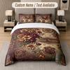 Vintage Compass Map Custom Name Bedding Set 2 Pillowcases + 1 Sheet Personalized Text Custom