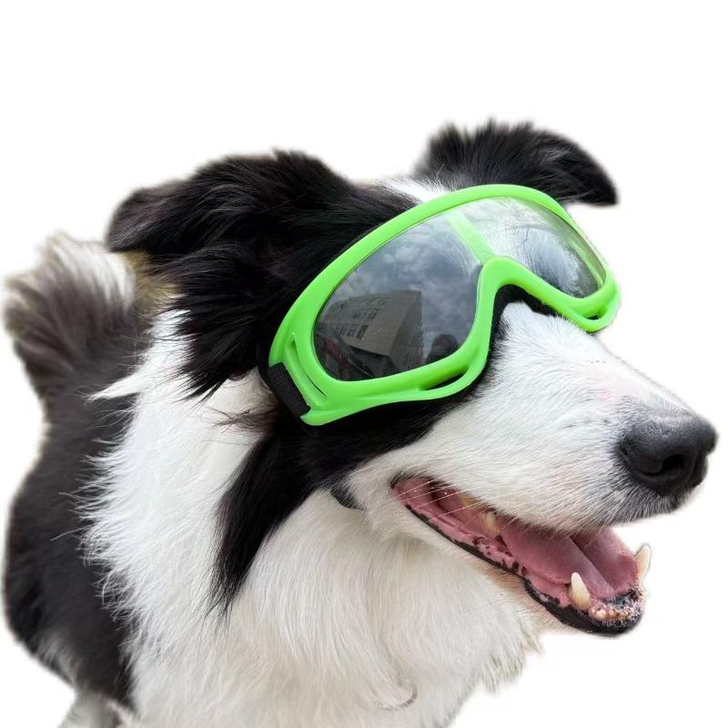 UV400 Anti-Fog Dog Goggles Adjustable Double Strap Windproof Dustproof Pet Sunglasses for Medium Large Dogs Riding Driving