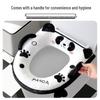Four Seasons Universal Plush Toilet Seat Cover Set - Winter Thickened Zipper Style Cushion Ring.