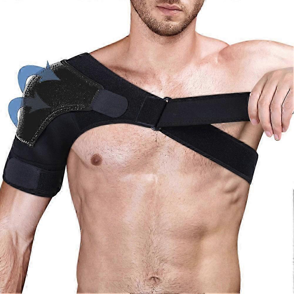 Adjustables Sports Shoulder Pads Breathable Ice Pack Shoulder Support Brace for Men Women