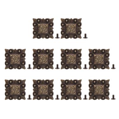 10 Sets Leather Rivets 31mm Square Cap 7mm PH Screw Multifunctional Decorative Leather Rivets for