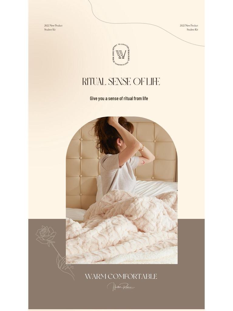 Verdickte Taft & Lamm-Korallenfleece-Decke für Sofa/Büro/Bett