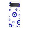 Phone Case For Samsung Galaxy Z Flip 3 4 5 Hard Folding PC Bumper Blue Eye Art For Samsung Z Flip 6 Back Cover