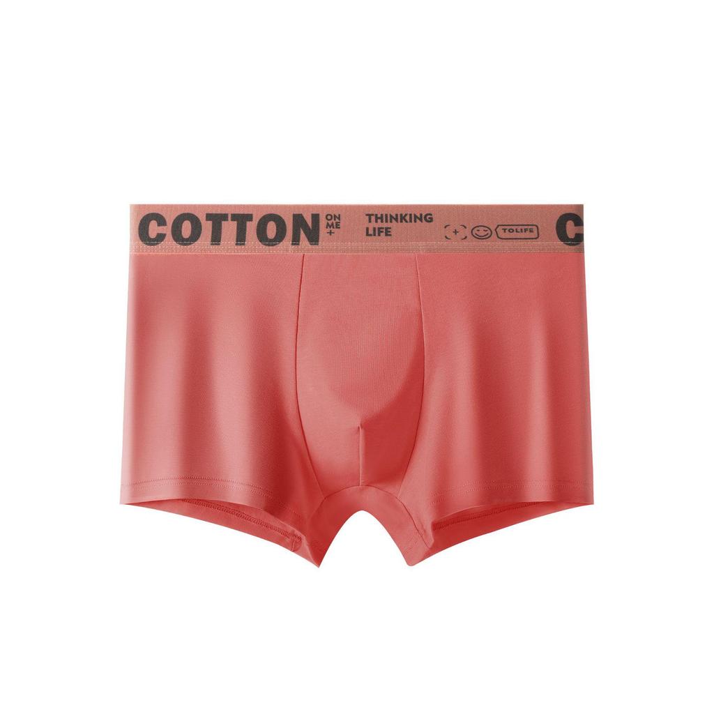 Men's Mid-Waist Boxer Briefs - Pure Cotton, Antibacterial, Breathable, Comfortable, High Elasticity, Non-Tight 60 Combed Cotton.