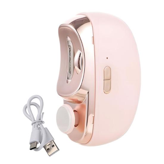 Portable Electric Nail Clipper Kids Adults Seniors Manicure File Fingernail Cutter Polisher Automatic Baby Nail Trimmer with LED Light