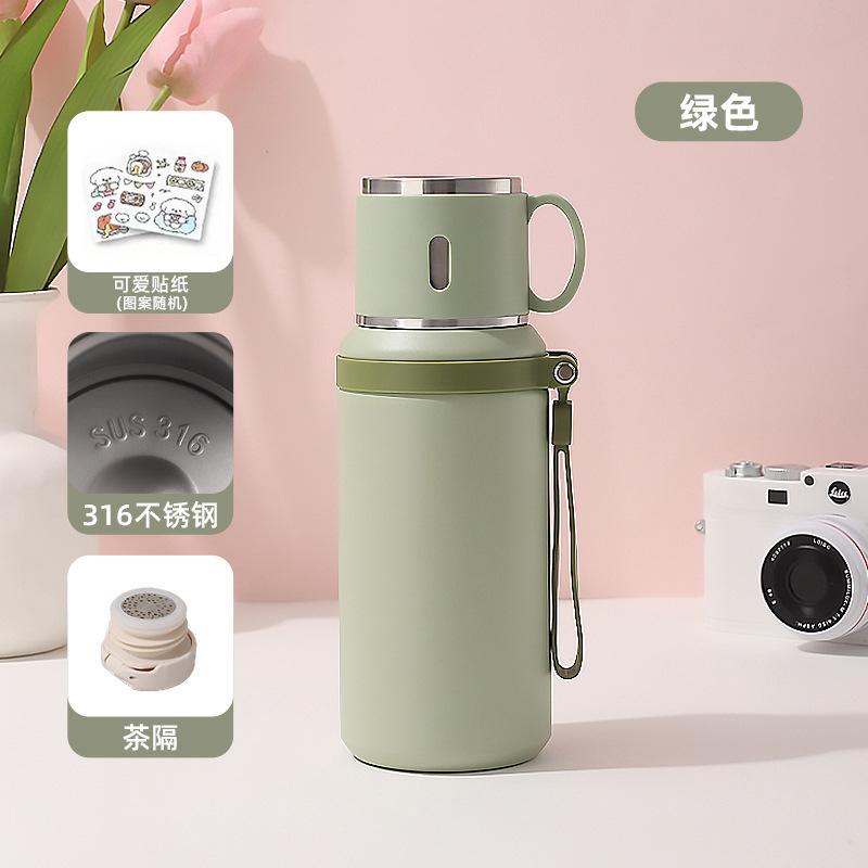 New 111 stainless steel thermos cup high value tea separation water cup vacuum portable large capacity household cup