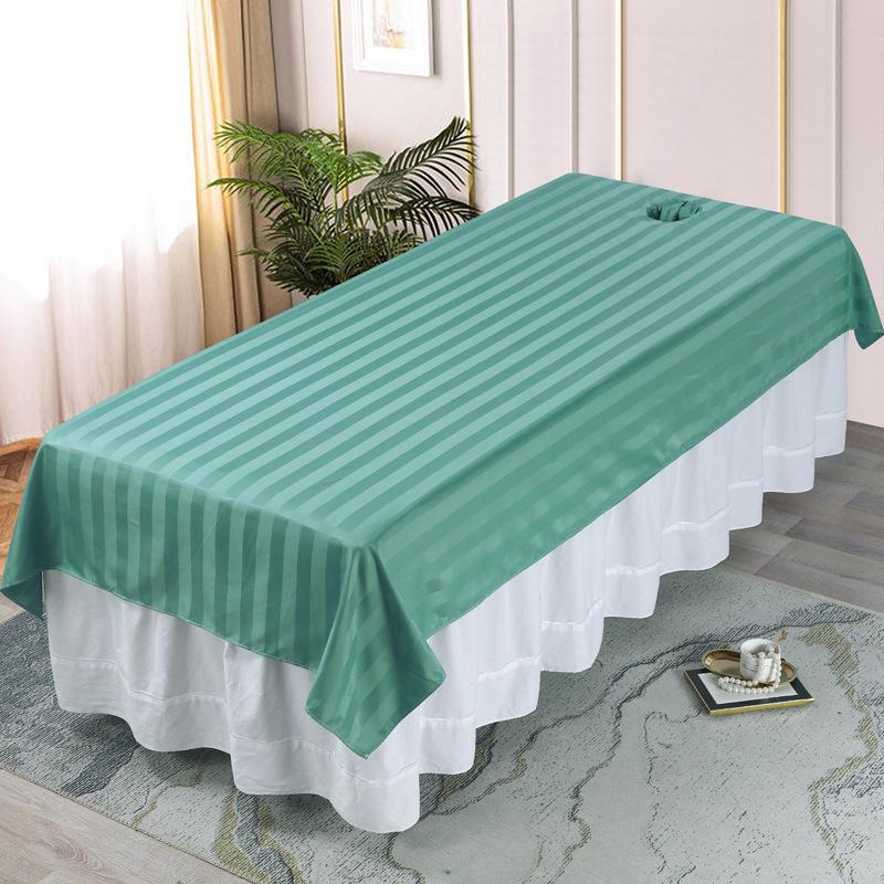 Luxury White Massage Bed Sheet with Face Hole for Beauty Salon