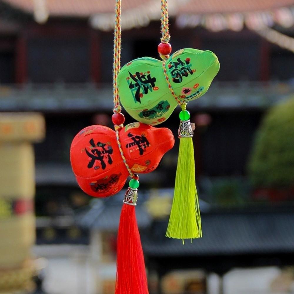 3D Blessing Fragrant Bag Traditional Gourd Car Pendant Chinese Sachet  Festival Decoration