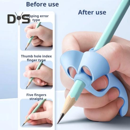 4 szt./zestaw silikonowy uchwyt na ołówki zapobieganie odciskom palców pomoc w prawidłowej postawie ergonomiczny dziecięcy antypoślizgowy uchwyt na ołówki